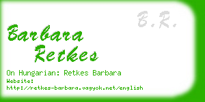 barbara retkes business card